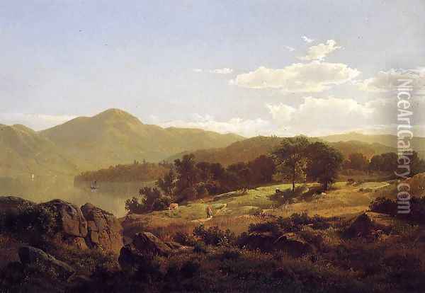Lake George, Opposite Caldwell Oil Painting - William Trost Richards