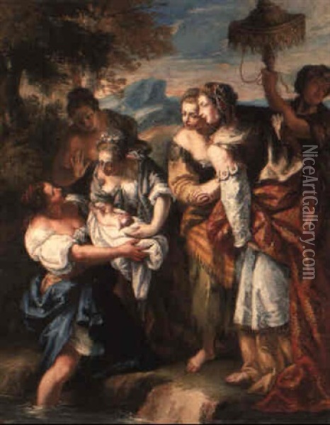 The Finding Of Moses Oil Painting - Francesco Salvator Fontebasso