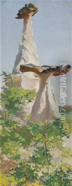 Rochers Du Woodmen Valley Oil Painting - Louis Soutter