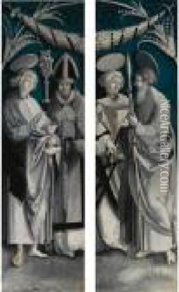 Two Exterior Wings Of A Triptych Oil Painting - Hans Suss von Kulmbach