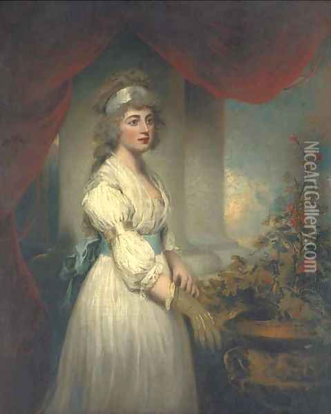 Portrait of Lady Frances Herbert Oil Painting - John Westbrooke Chandler