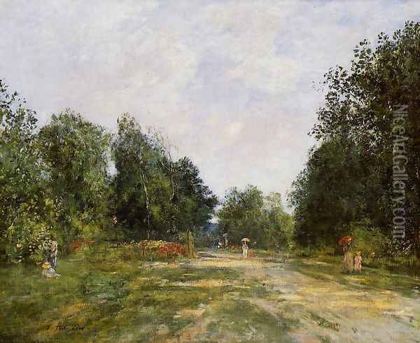 Cordier Park, Trouville Oil Painting - Eugene Boudin