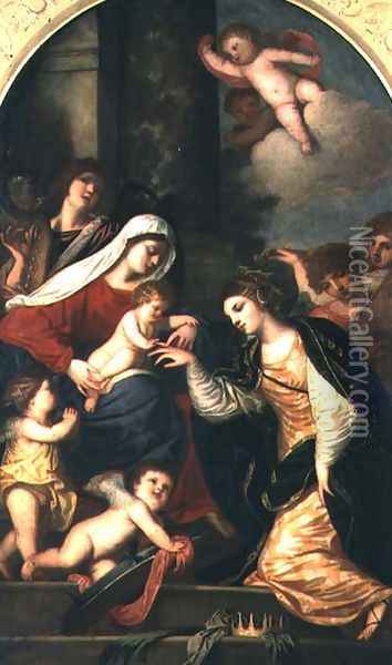 The Mystic Marriage of St. Catherine Oil Painting - (Alessandro) Padovanino (Varotari)