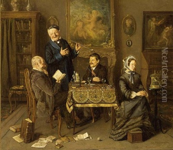 The Men's Room Oil Painting - Willem Adriaan Alexander Liernur