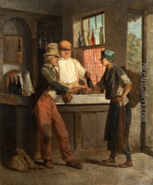 Scene D'auberge Oil Painting - Richard Edmund Flatters