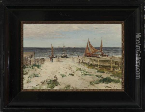 Am Strand Von Ahlbeck Oil Painting - Iulii Iul'evich (Julius) Klever