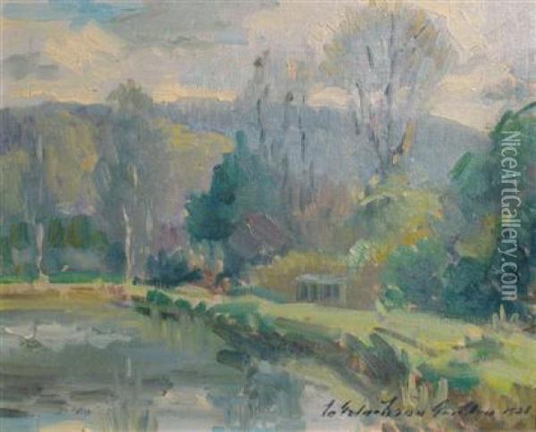 Spring Landscape Oil Painting - Leon Gordon