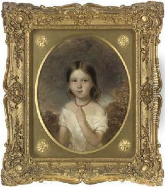 Portrait Of Elizabeth Palfreeman Wilson Oil Painting - Francis John Wyburd