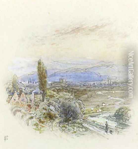 Middlemarch Oil Painting - Myles Birket Foster