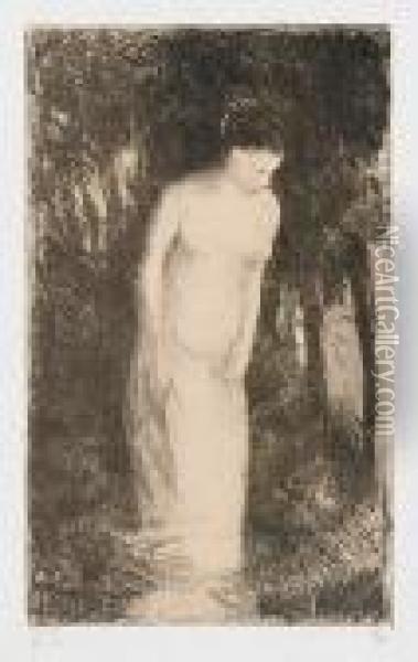 Baigneuse Pres D'un Bois Oil Painting - Camille Pissarro