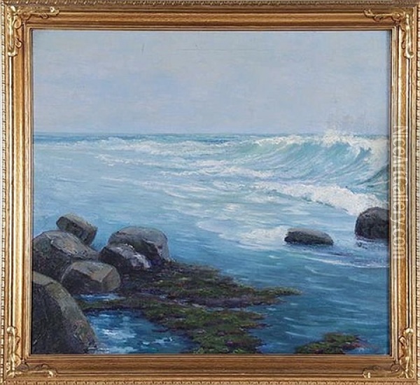 Coastal Scene Oil Painting - Orlando G. Wales