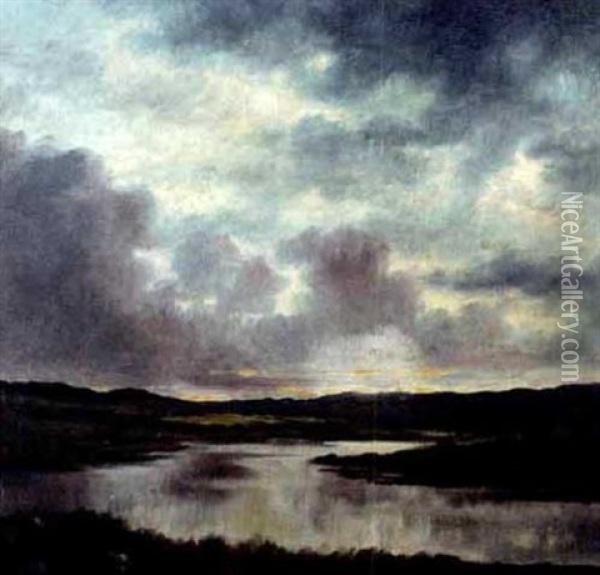 Moorland Landscape Oil Painting - Douglas Alexander