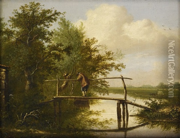 Landscape Oil Painting - Georgius Jacobus Johannes van Os