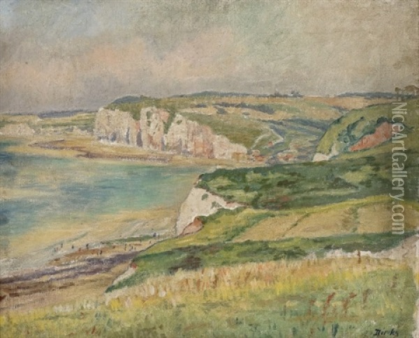 White Cliffs By The Channel Oil Painting - Karl Edvard Diriks