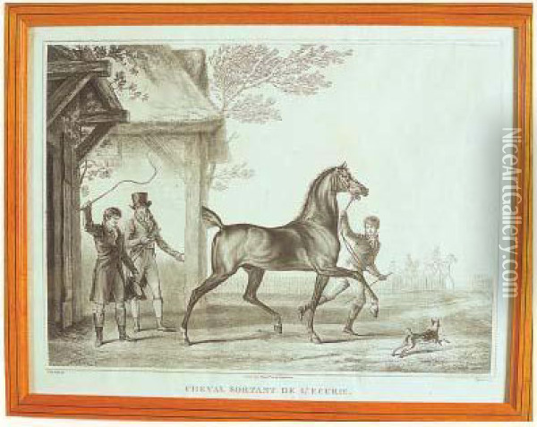 cheval Sortant De L'ecurie Oil Painting - Carle Vernet