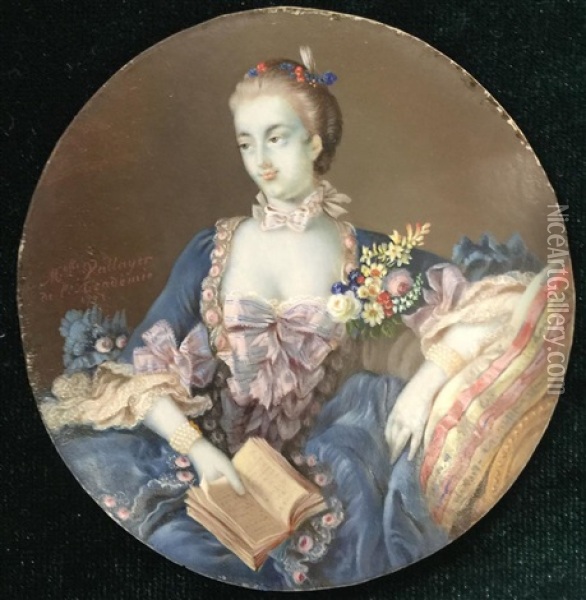 Madame De Pompadour Oil Painting - Anne Vallayer-Coster