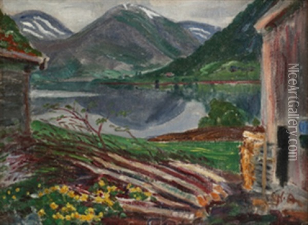 Vardag Oil Painting - Nikolai Johannes Astrup