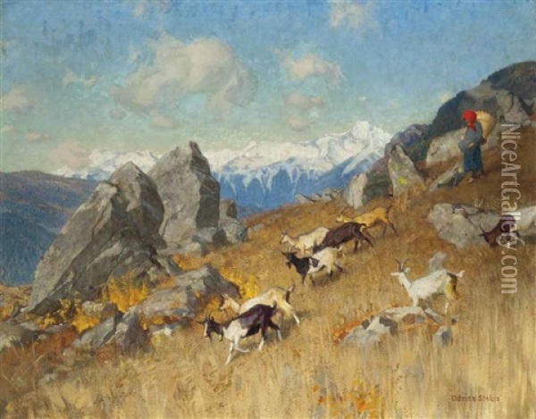 Moving To Fresh Pastures Oil Painting - Adrian Scott Stokes