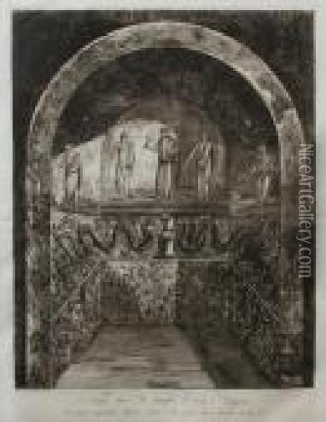 Niche Dans Le Temple D'isis A Pompeia Oil Painting - Giovanni Battista Piranesi