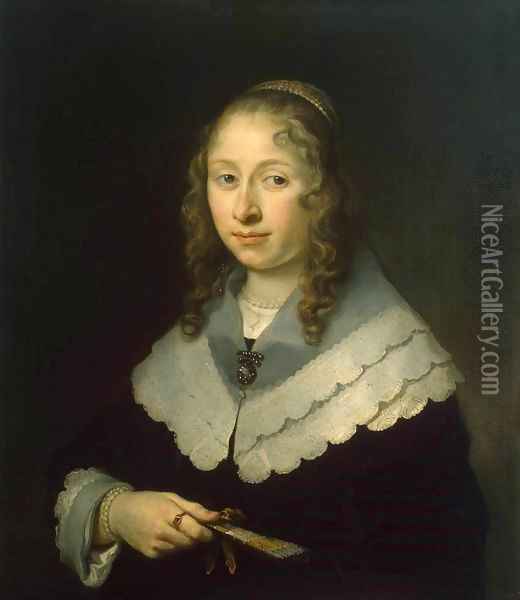 Portrait of a Woman Oil Painting - Govert Teunisz. Flinck