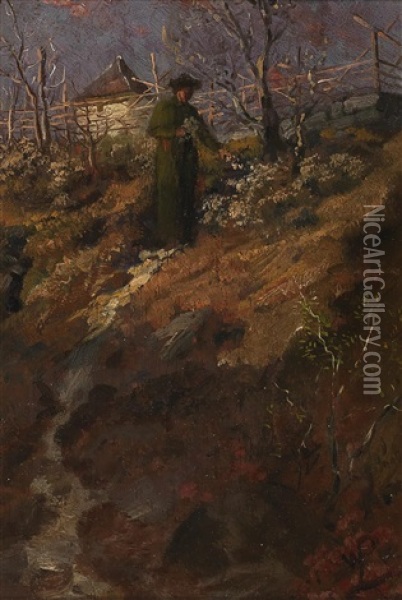 Evening Near Merano Oil Painting - Wilhelm von Lindenschmit the Younger