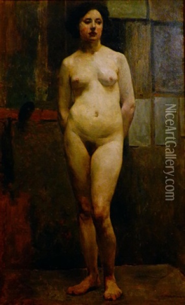 Naked Woman Oil Painting - Vartan Makokian