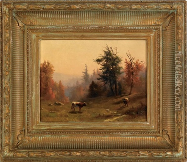 Autumn In Skaneateles Oil Painting - John Dobson Barrow