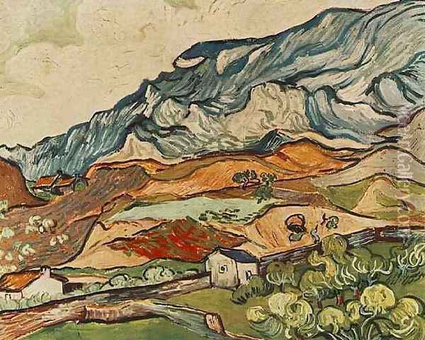 Les Alpilles, Mountainous Landscape near Saint-Remy Oil Painting - Vincent Van Gogh