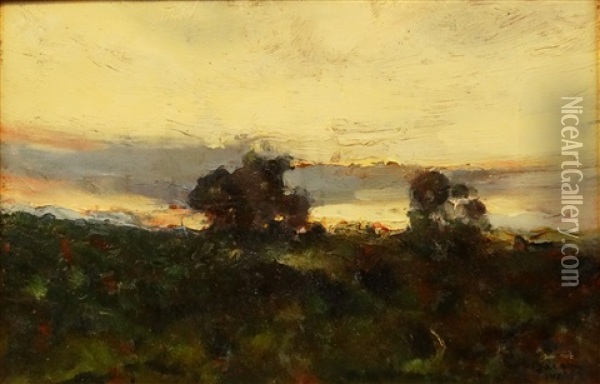 In The Twilight Oil Painting - Aurel Baesu