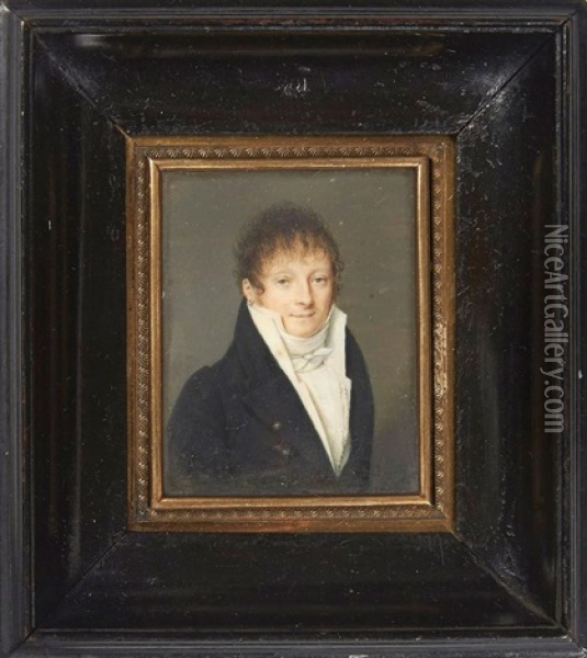 Portrait D'homme Oil Painting - Pierre Edouard Gautier dagoty