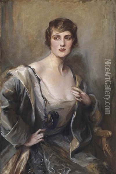 Mrs Winfield Sifton, Nee Jean Gazlay Donaldson Oil Painting - Philip Alexius De Laszlo