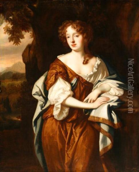 Portrait Of A Lady, Possibly Elizabeth Wriothesley, Countessof Montagu Oil Painting - Sir Peter Lely