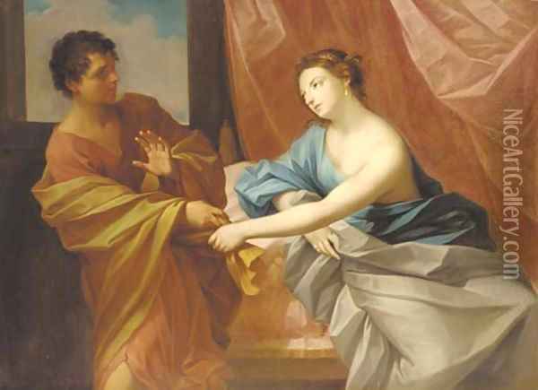 Joseph and Potiphar's wife Oil Painting - Guido Reni