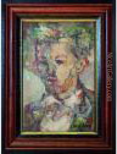 Portrait De Rimbaud. Oil Painting - Leon Weissberg