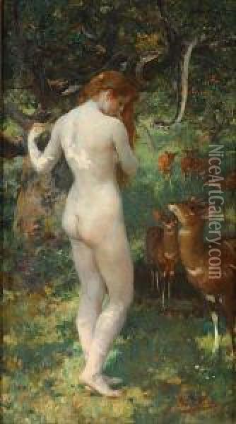 Eve Au Paradis Oil Painting - Herman Richir