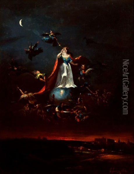 Las Intrigas De Napoleon Iii Oil Painting - Eugenio Lucas Velazquez