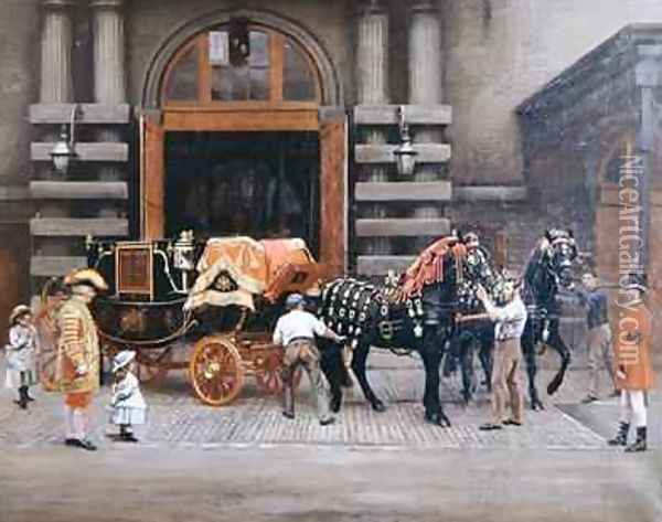 The Carriage of the Master of the Horse Oil Painting - Charles Augustus Henry Lutyens