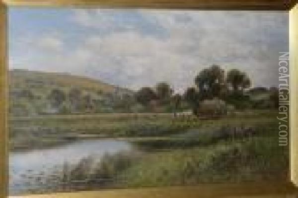 Bury Hill, Arundel, Sussex Oil Painting - Alfred Augustus Glendening