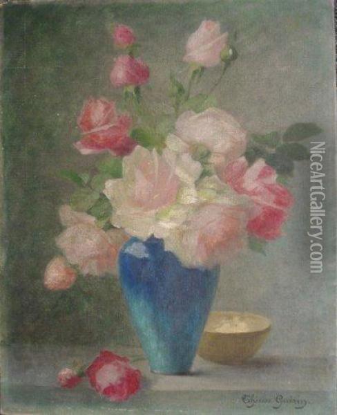 Bouquet De Roses Oil Painting - Therese Guerin
