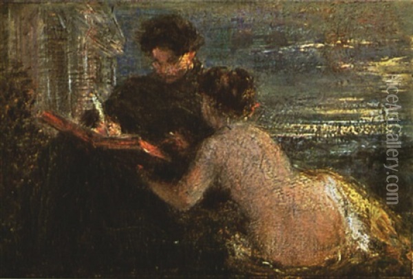 Le Muse Et Le Poete Oil Painting - Henri Fantin-Latour