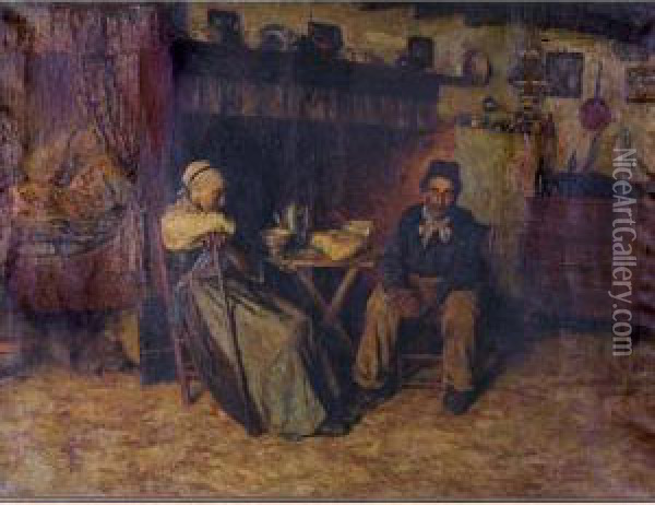 Thinking Of The Absent Ones Oil Painting - Henry Mosler