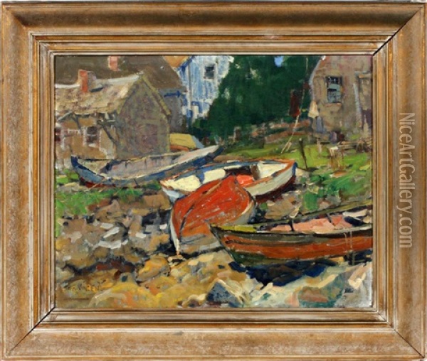 Rockport Mass Oil Painting - Harry Aiken Vincent