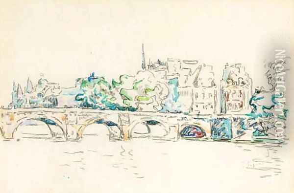Le pont Neuf, Paris Oil Painting - Paul Signac