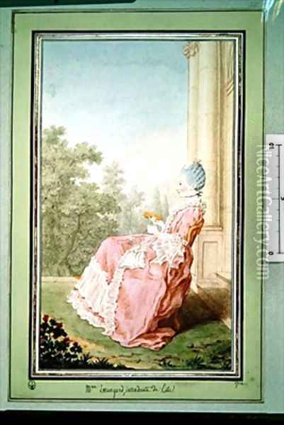 Madame Francoise dEmangart Oil Painting - Louis Carrogis Carmontelle