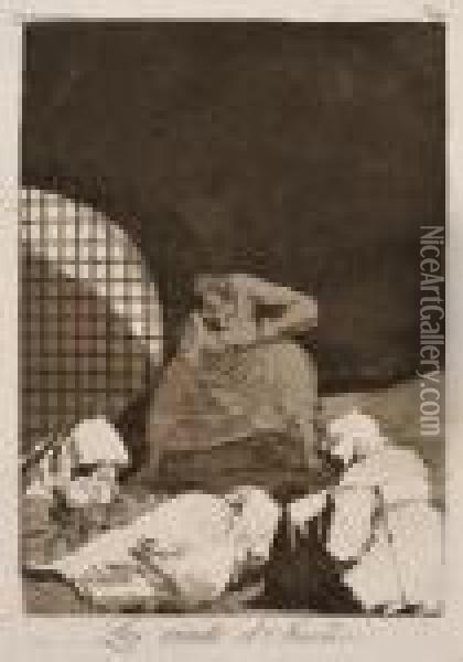 La Rinde El Sueno Oil Painting - Francisco De Goya y Lucientes