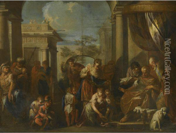 Moses Trampling On Pharaoh's Crown Oil Painting - Anton Kern