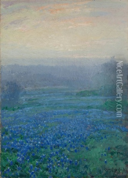 Bluebonnets At Sunrise Oil Painting - Julian Onderdonk