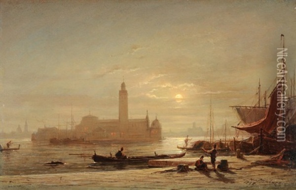 San Michele, Venedig Oil Painting - Louis Mecklenburg