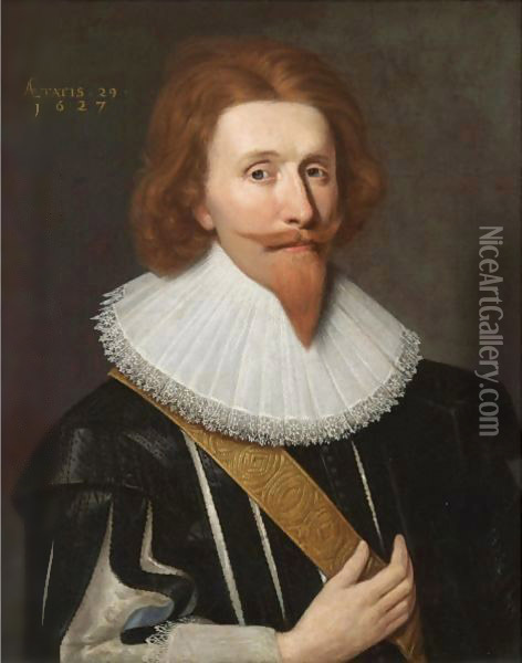 Portrait Of A Gentleman Oil Painting - Adam de Colone