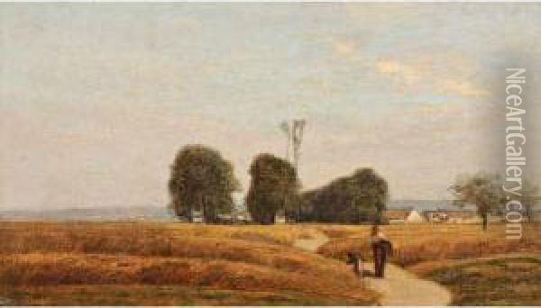 Chemin Versbarbizon Oil Painting - Eugene Antoine Samuel Lavieille